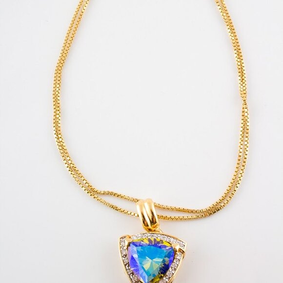 14Kt Gold Over Solid Silver Certified Gemstoneand CZ Diamonds High Quailty Desin - Picture 3 of 5